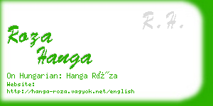roza hanga business card